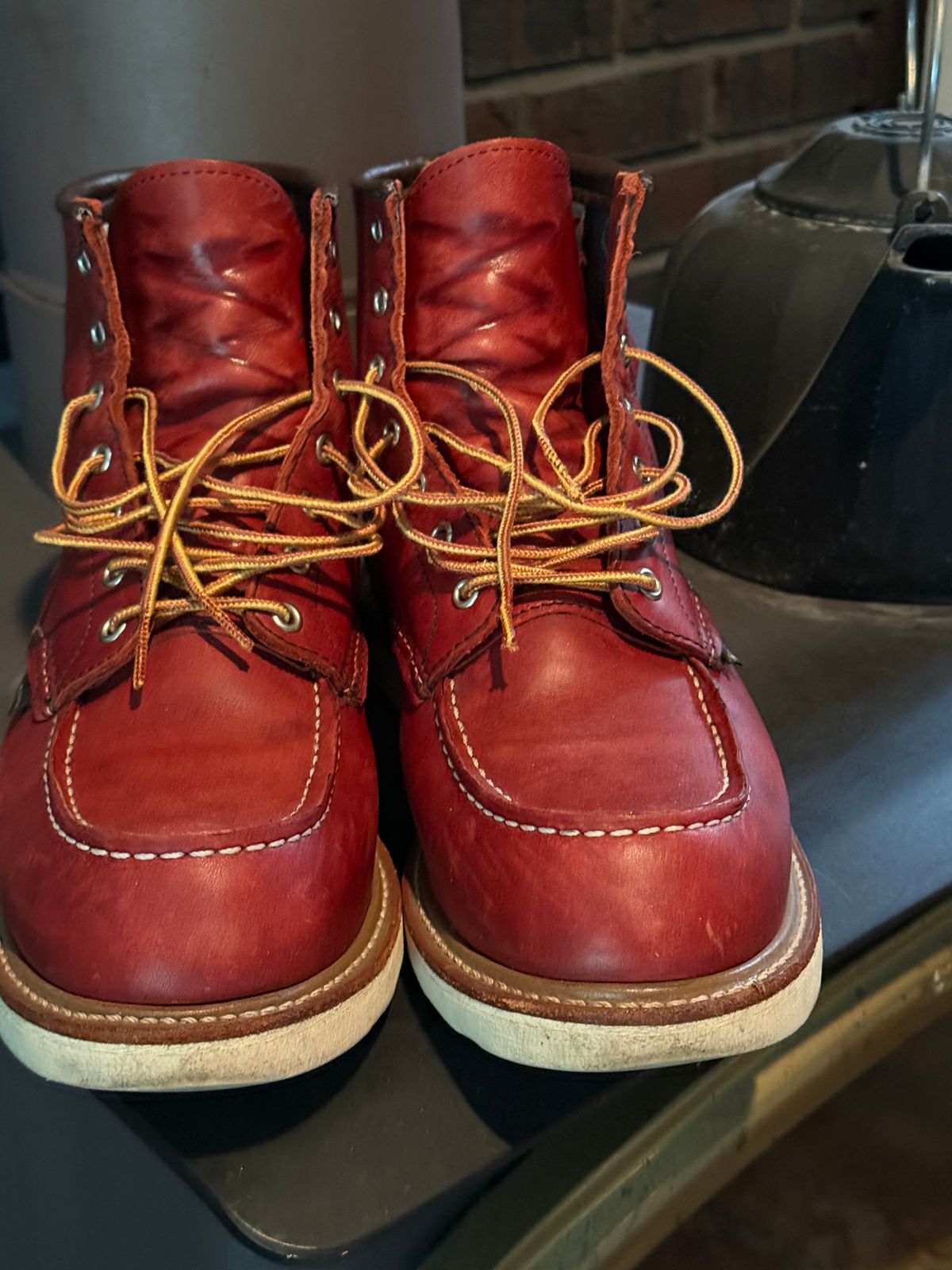 Photo by burrinboots on January 3, 2026 of the Red Wing 6-Inch Classic Moc in S.B. Foot Russet Taos.