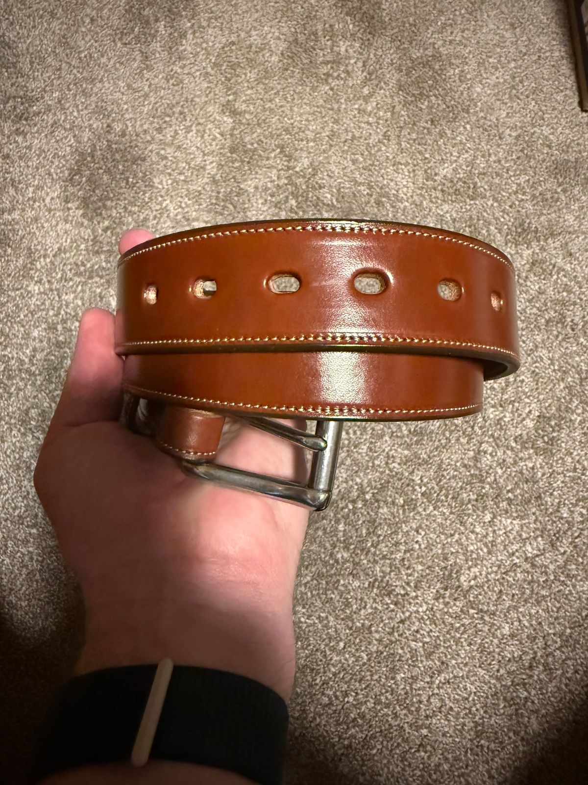 Photo by burrinboots on November 2, 2025 of the Hanks Belts The Canyon in English Bridle.