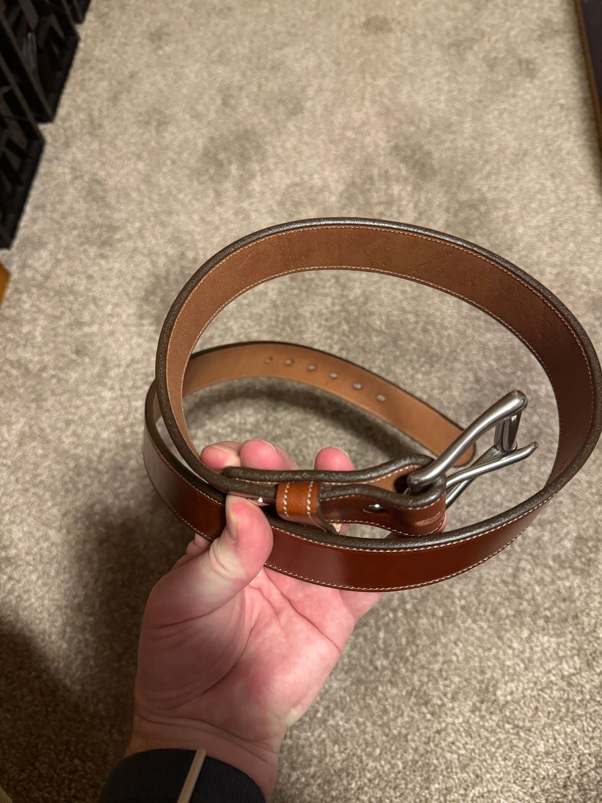 Photo by burrinboots on November 2, 2025 of the Hanks Belts The Canyon in English Bridle.