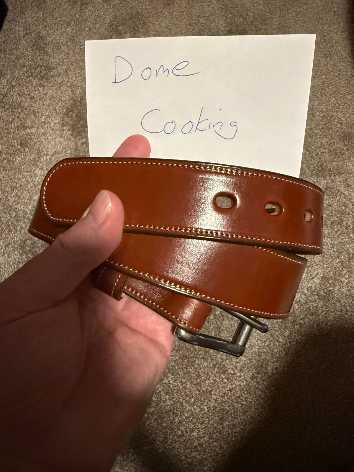 Photo by burrinboots on November 2, 2025 of the Hanks Belts The Canyon in English Bridle.