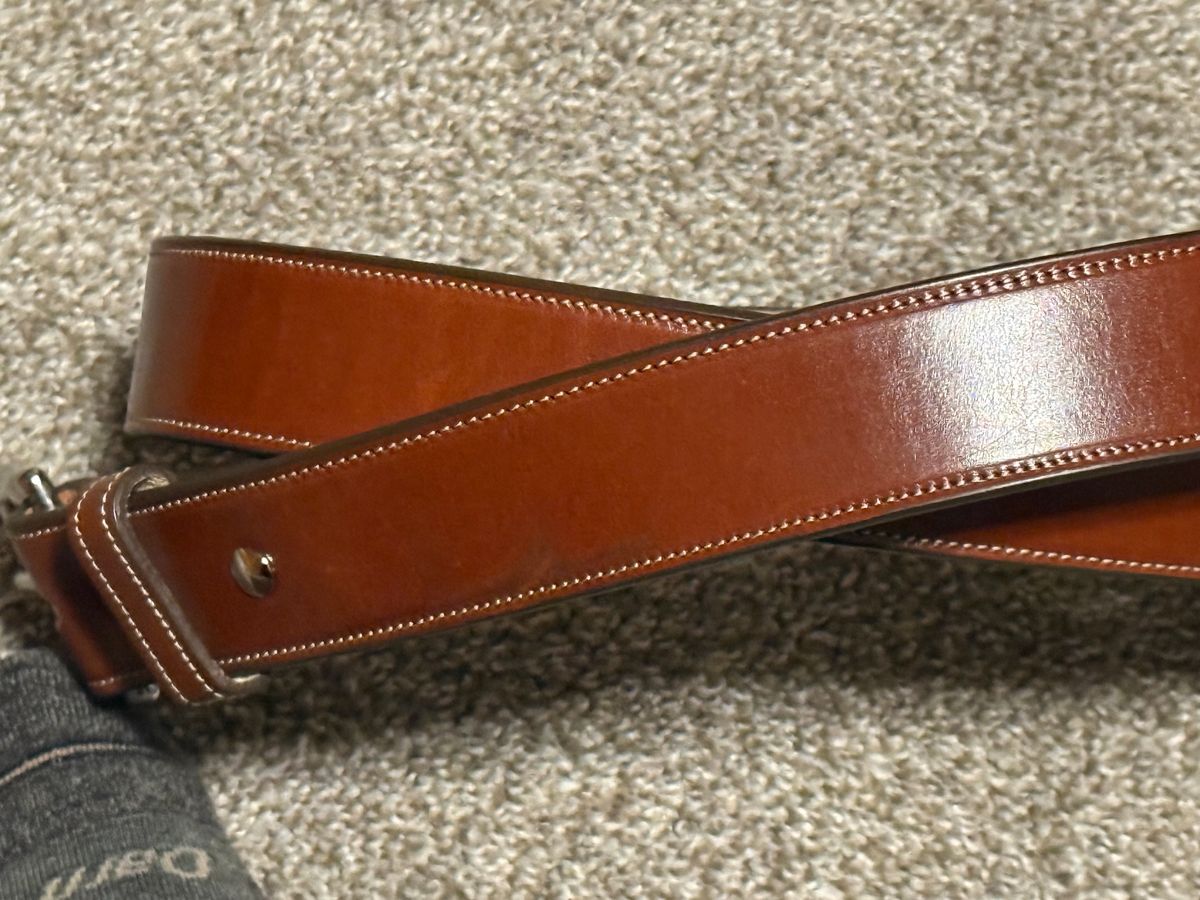 Photo by burrinboots on December 5, 2025 of the Hanks Belts The Canyon in English Bridle.