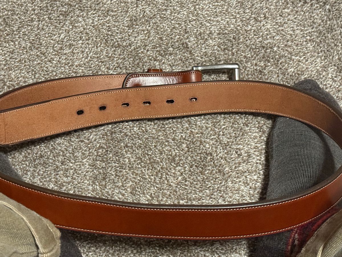 Photo by burrinboots on December 5, 2025 of the Hanks Belts The Canyon in English Bridle.