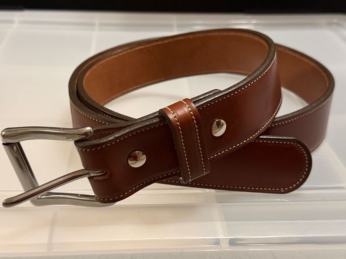 Photo by burrinboots on February 3, 2026 of the Hanks Belts The Canyon in English Bridle.