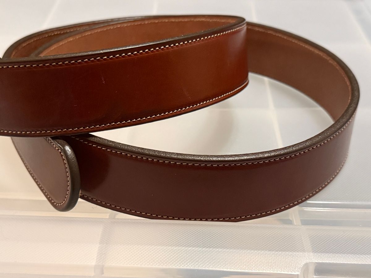 Photo by burrinboots on February 3, 2026 of the Hanks Belts The Canyon in English Bridle.