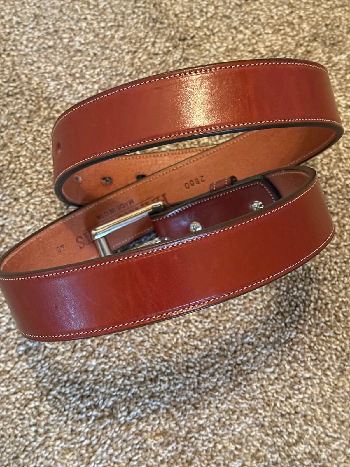 Photo by burrinboots on March 1, 2026 of the Hanks Belts The Canyon in English Bridle.