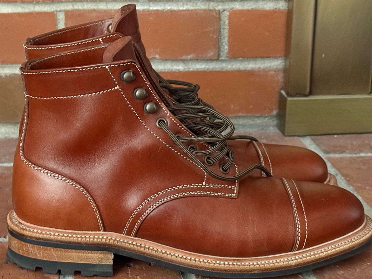 Photo by burrinboots on November 2, 2025 of the Parkhurst The Richmond in Maryam Bruciato TPR Horsebutt.