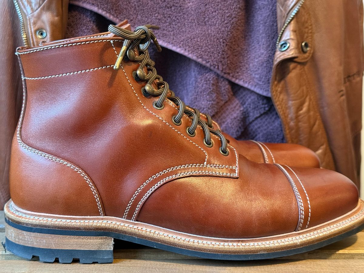 Photo by burrinboots on December 5, 2025 of the Parkhurst The Richmond in Maryam Bruciato TPR Horsebutt.