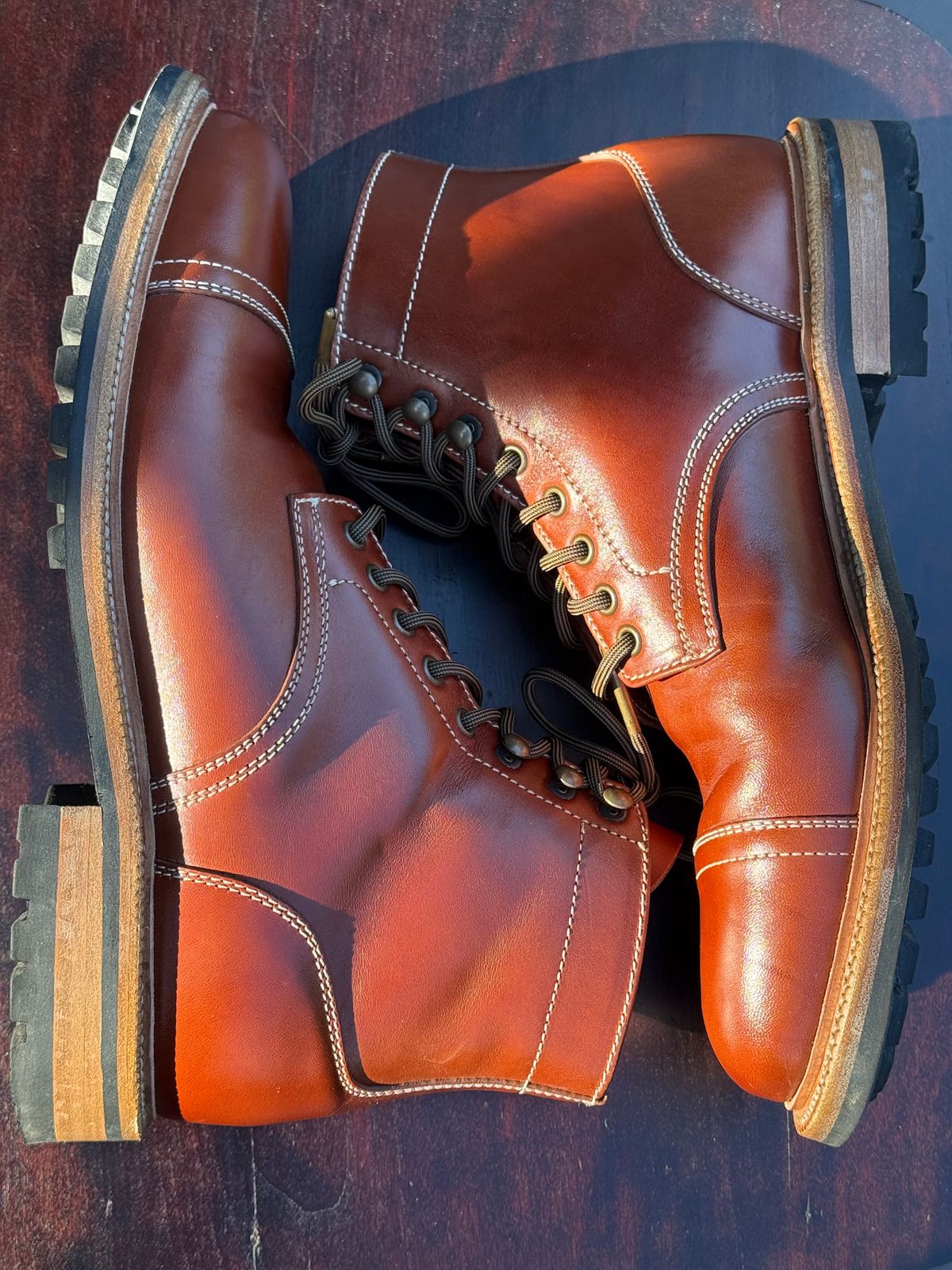 Photo by burrinboots on January 3, 2026 of the Parkhurst The Richmond in Maryam Bruciato TPR Horsebutt.