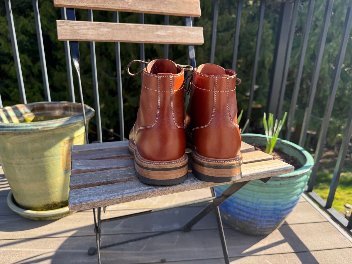 Photo by burrinboots on March 1, 2026 of the Parkhurst The Richmond in Maryam Bruciato TPR Horsebutt.