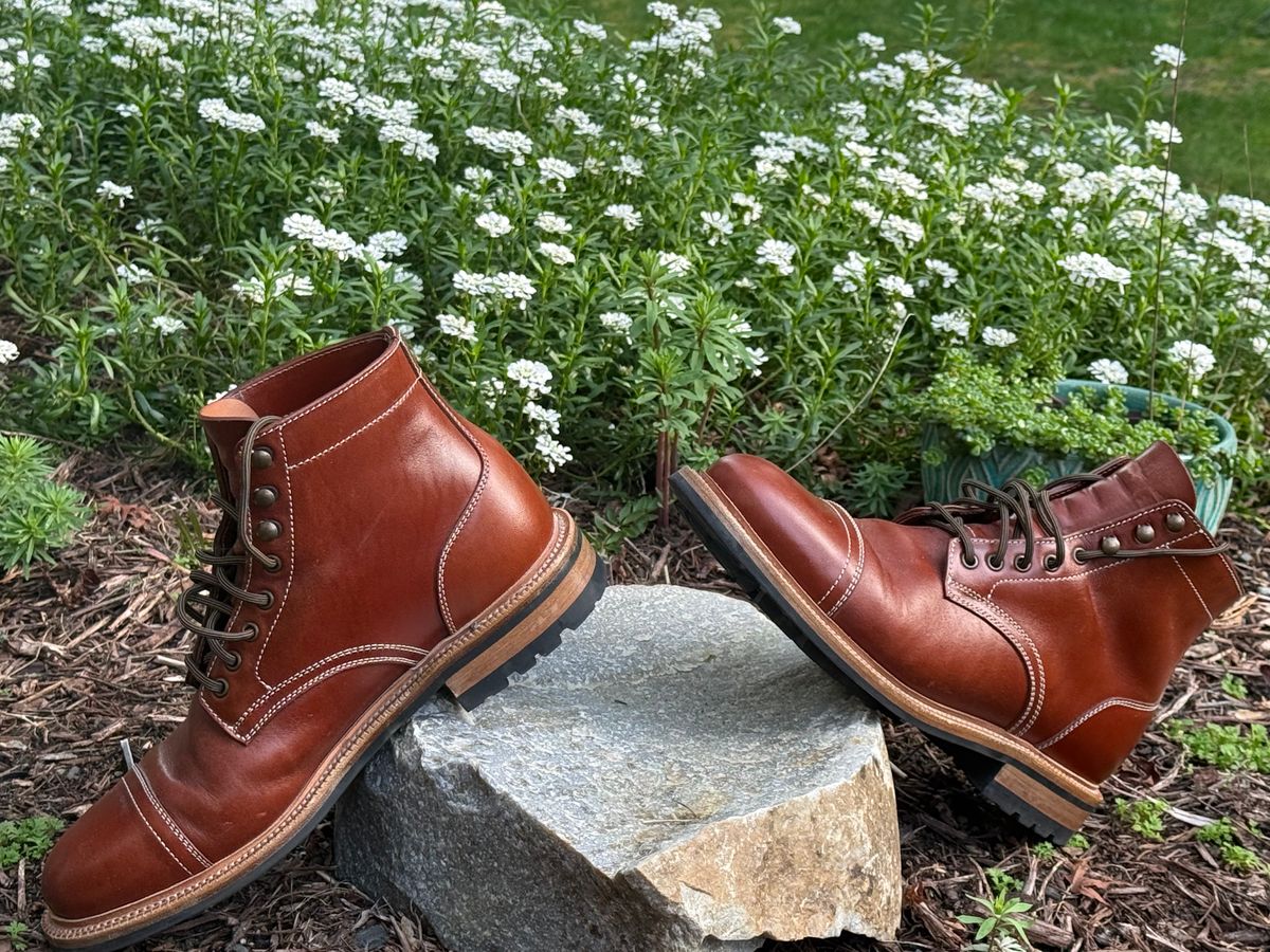 Photo by burrinboots on April 5, 2026 of the Parkhurst The Richmond in Maryam Bruciato TPR Horsebutt.