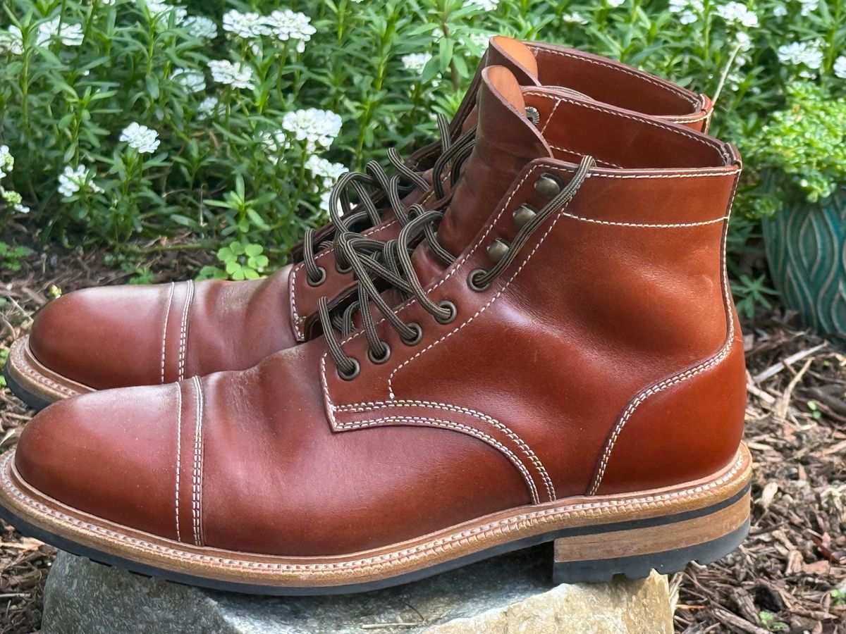 Photo by burrinboots on April 5, 2026 of the Parkhurst The Richmond in Maryam Bruciato TPR Horsebutt.