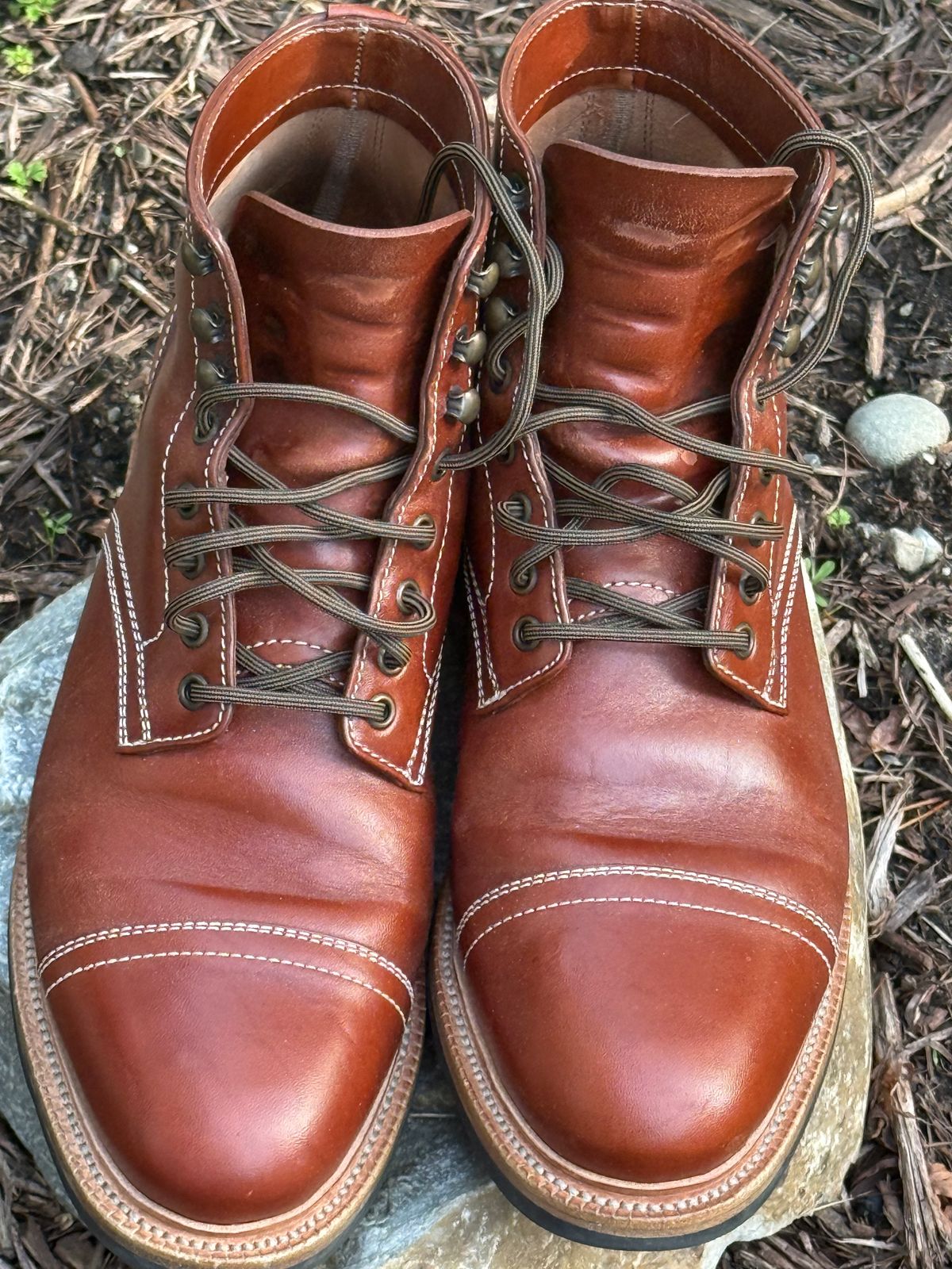 Photo by burrinboots on April 5, 2026 of the Parkhurst The Richmond in Maryam Bruciato TPR Horsebutt.