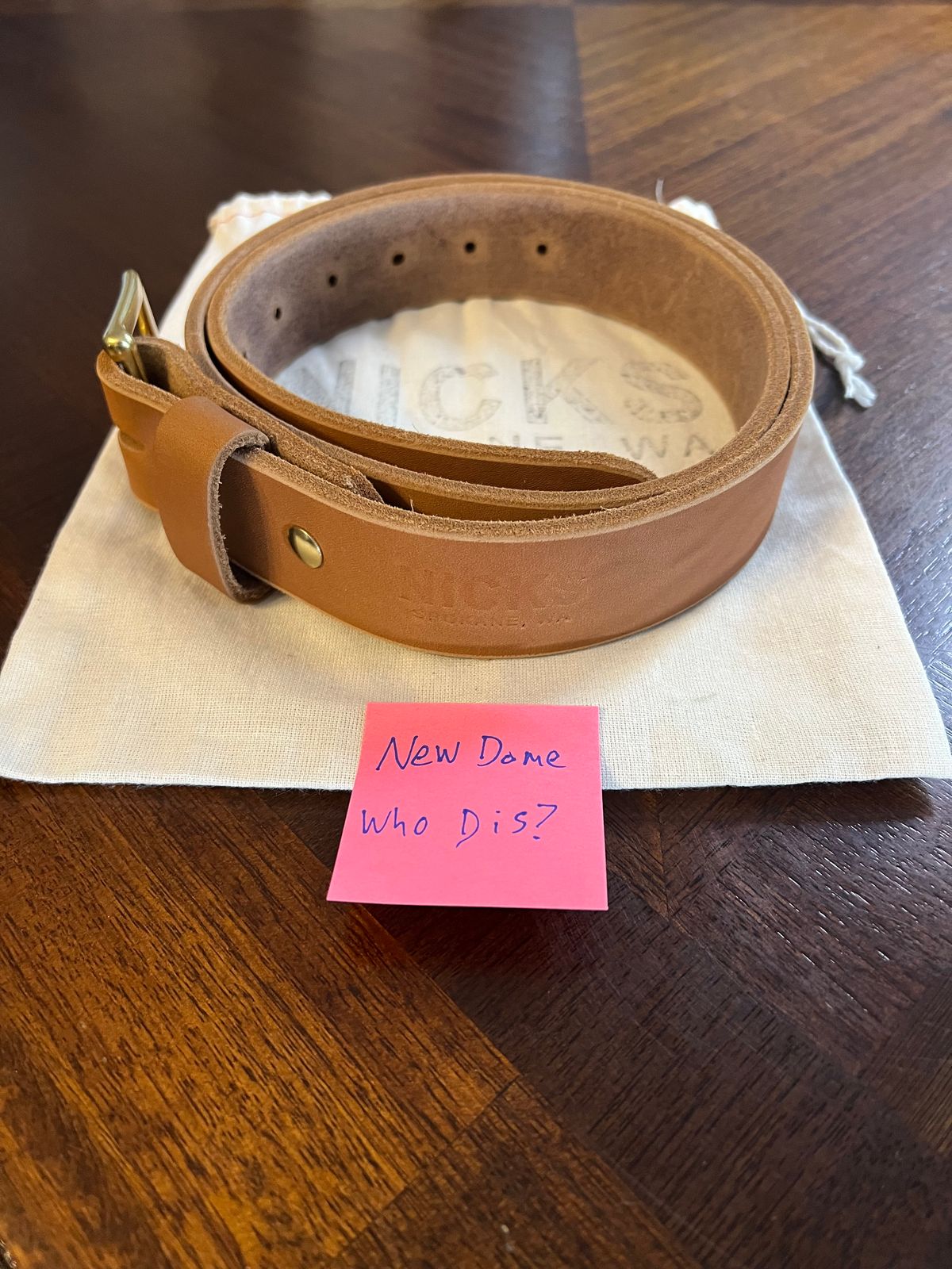 Photo by Ferachi on October 1, 2025 of the Nicks Classic Work Belt in Seidel 1964 Tan.