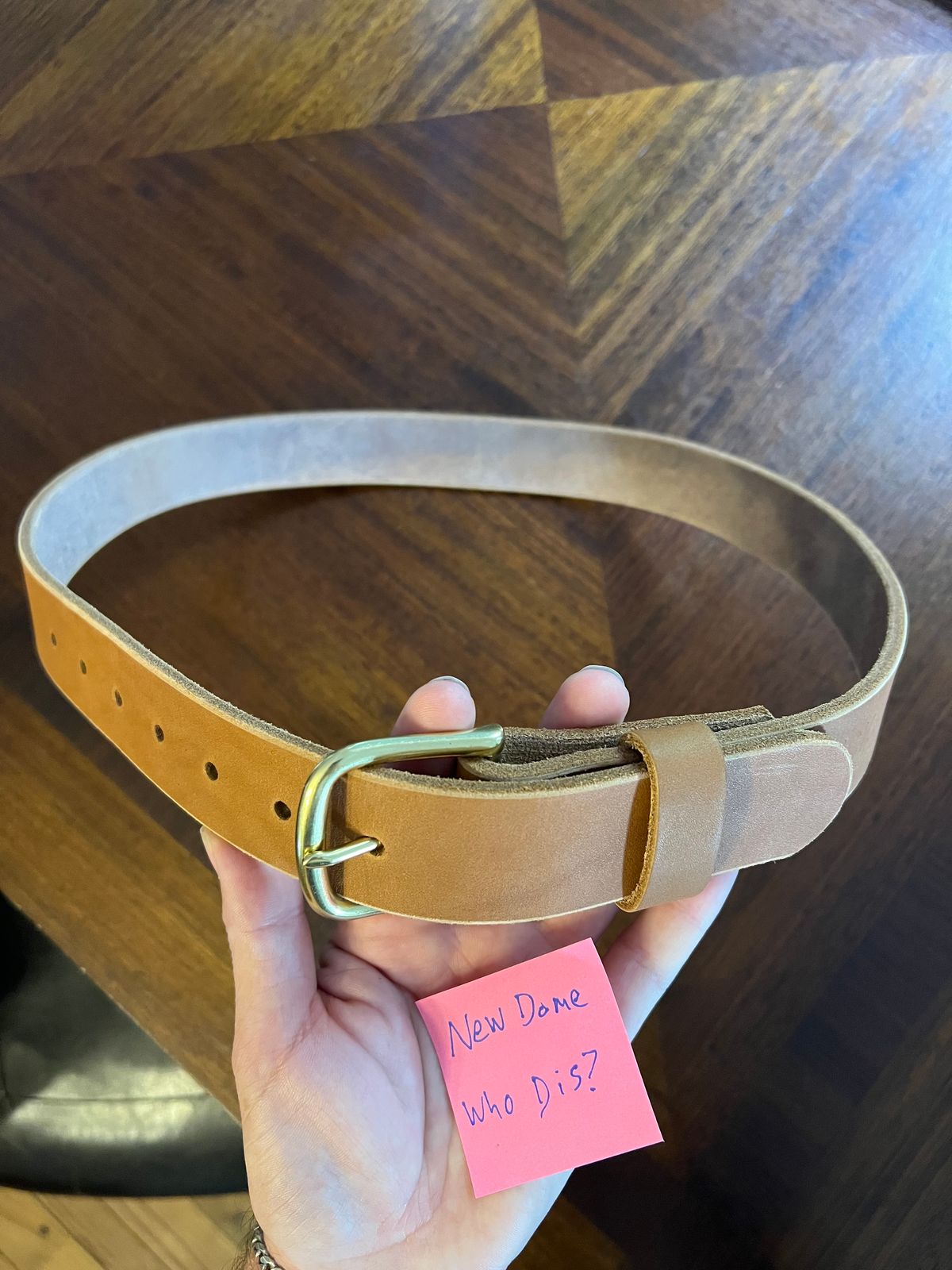 Photo by Ferachi on October 1, 2025 of the Nicks Classic Work Belt in Seidel 1964 Tan.