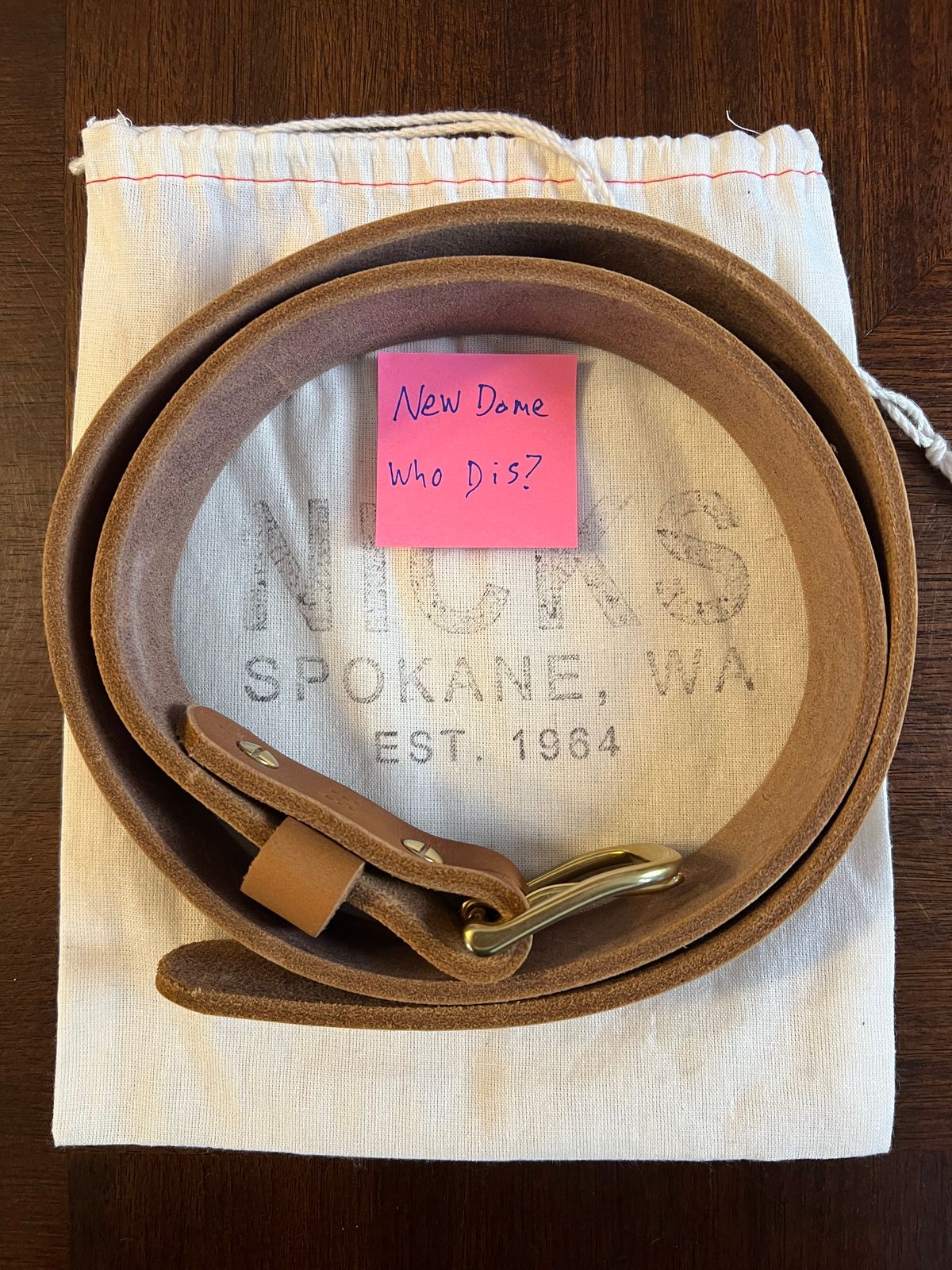 Photo by Ferachi on October 1, 2025 of the Nicks Classic Work Belt in Seidel 1964 Tan.