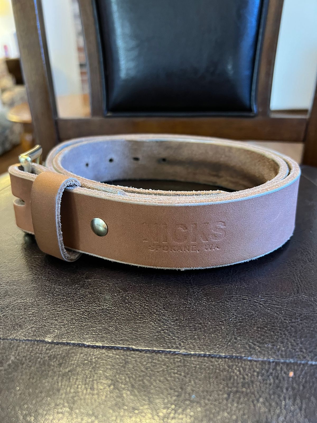 Photo by Ferachi on December 1, 2025 of the Nicks Classic Work Belt in Seidel 1964 Tan.