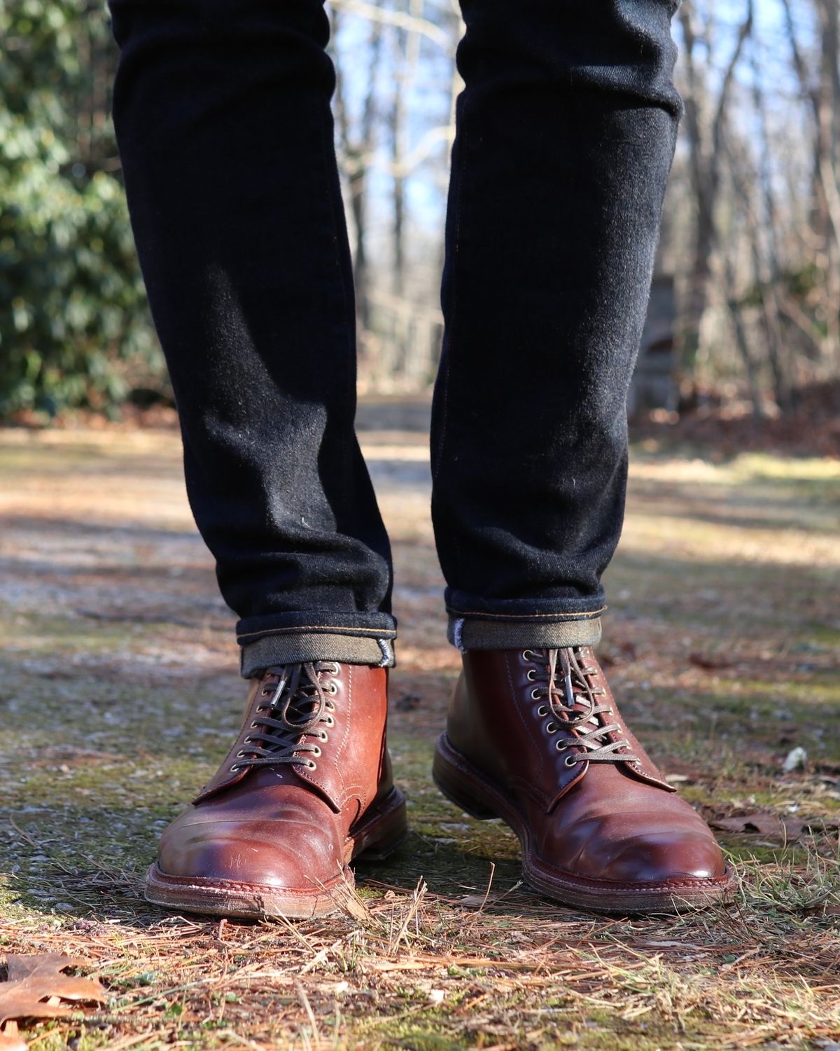 Photo by shaking.boots on January 4, 2025 of the Alden Plain Toe Boot in Horween Color 2 Shell Cordovan.