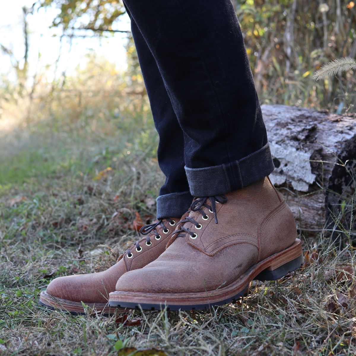 Photo by shaking.boots on November 6, 2023 of the White's MP-Sherman Plain Toe in New Rosewood Waxed Elk Unicorn.
