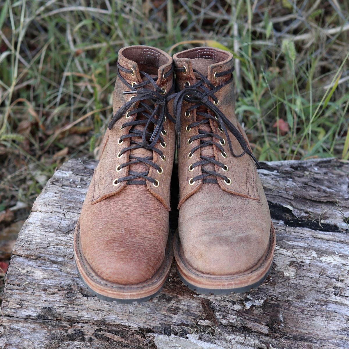 Photo by shaking.boots on November 6, 2023 of the White's MP-Sherman Plain Toe in New Rosewood Waxed Elk Unicorn.