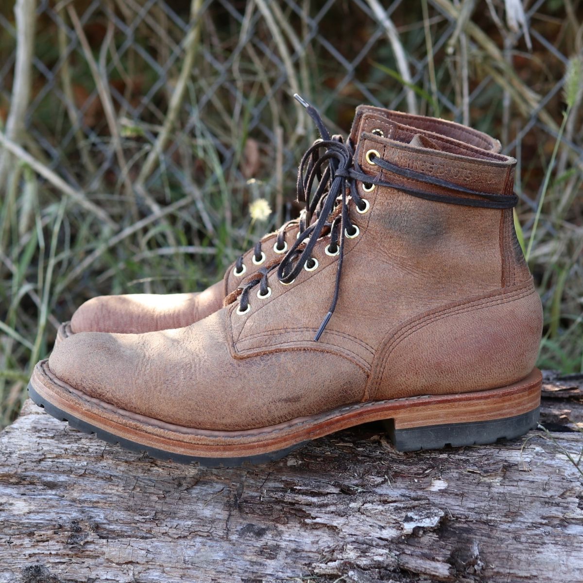 Photo by shaking.boots on November 6, 2023 of the White's MP-Sherman Plain Toe in New Rosewood Waxed Elk Unicorn.