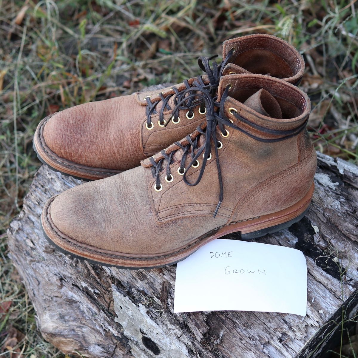 Photo by shaking.boots on November 6, 2023 of the White's MP-Sherman Plain Toe in New Rosewood Waxed Elk Unicorn.