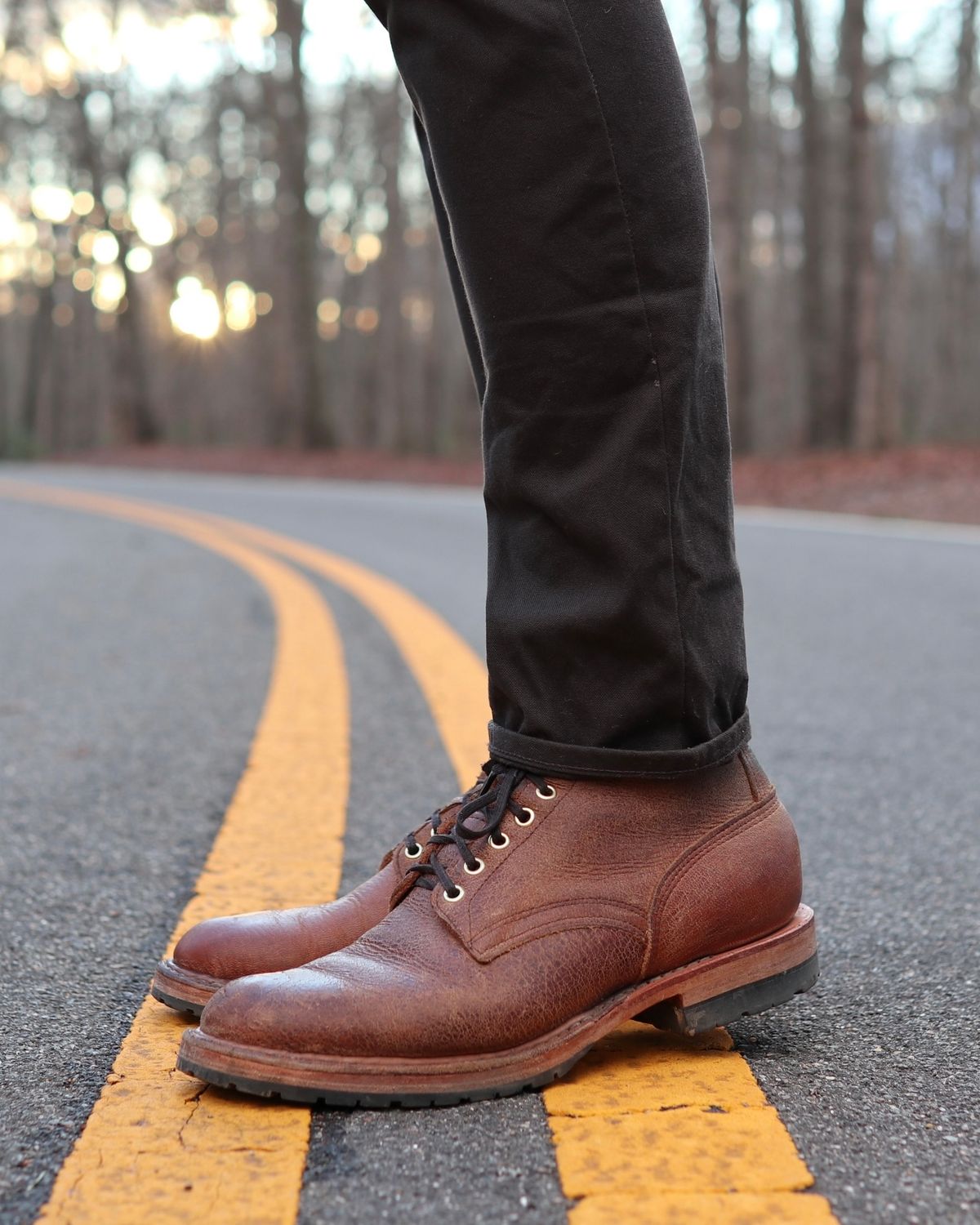 Photo by shaking.boots on April 5, 2024 of the White's MP-Sherman Plain Toe in New Rosewood Waxed Elk Unicorn.