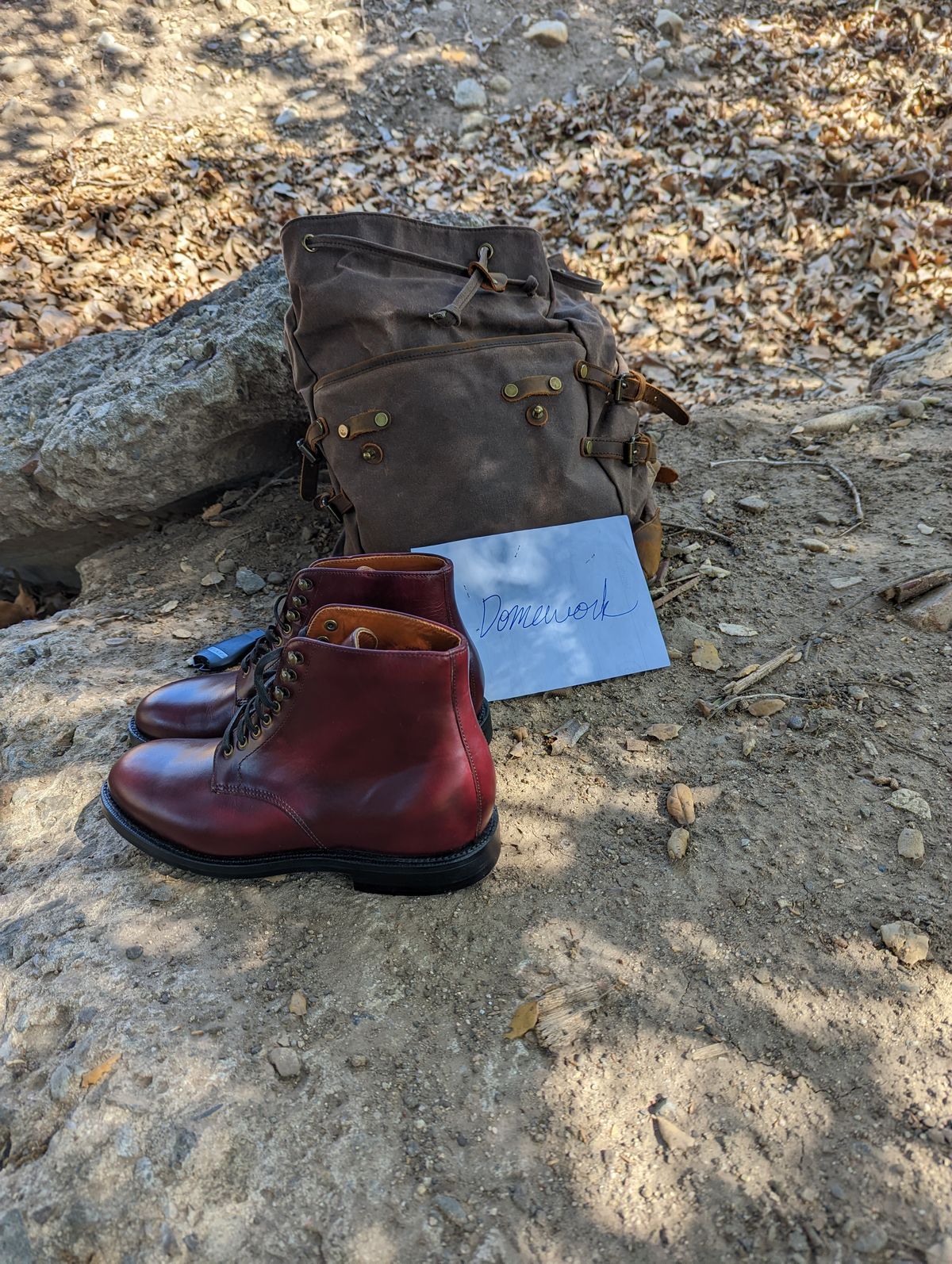 Photo by unlegends on October 2, 2022 of the Grant Stone Edward Boot in Horween Color 8 Chromexcel.