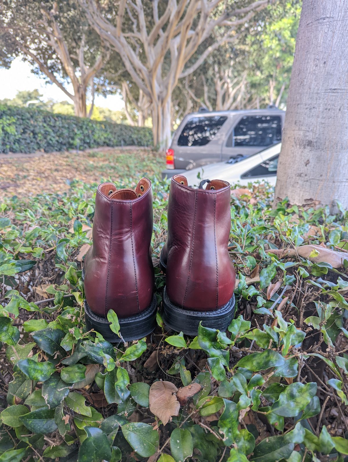 Photo by unlegends on November 2, 2022 of the Grant Stone Edward Boot in Horween Color 8 Chromexcel.