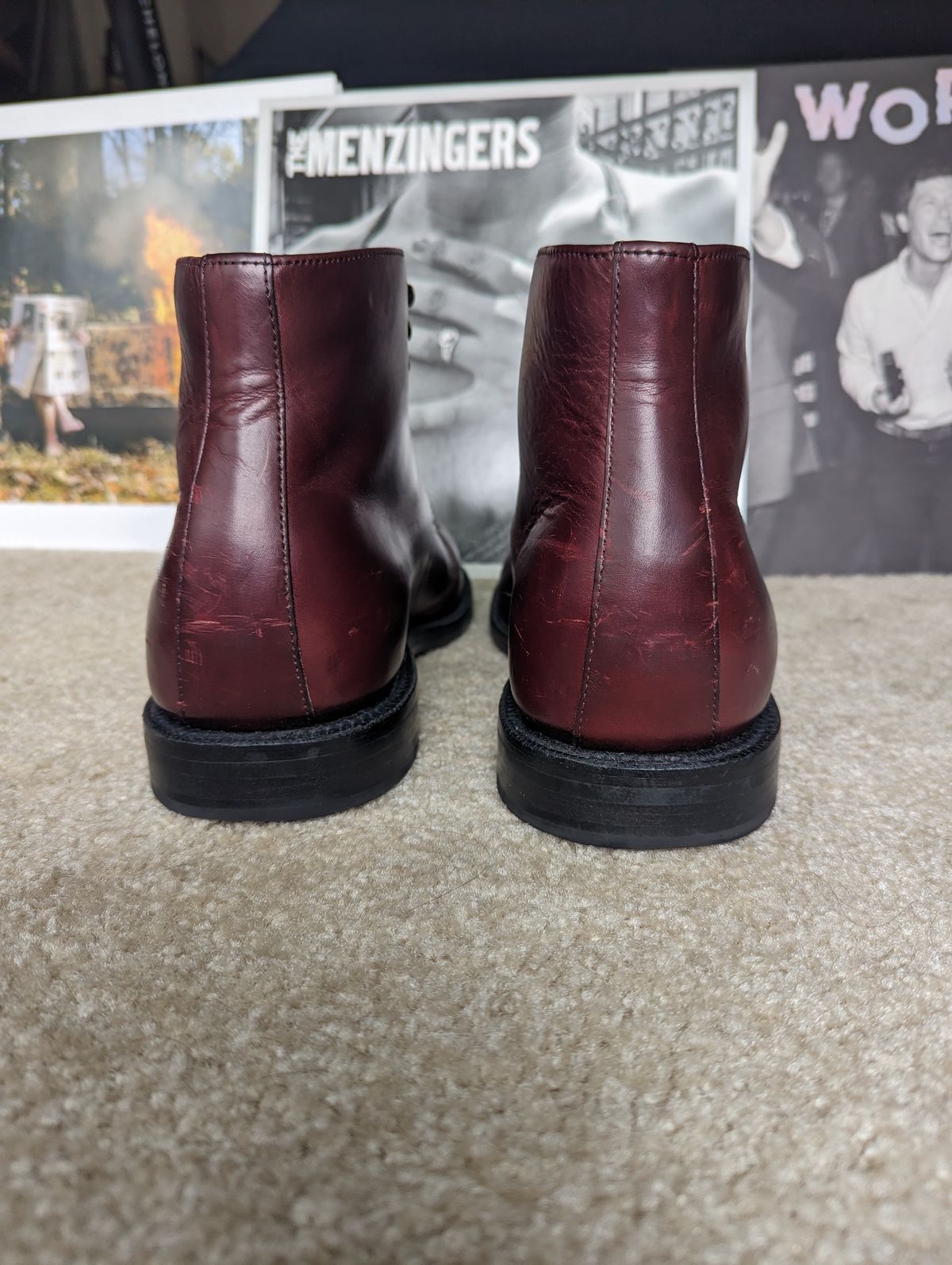 Photo by unlegends on January 2, 2023 of the Grant Stone Edward Boot in Horween Color 8 Chromexcel.