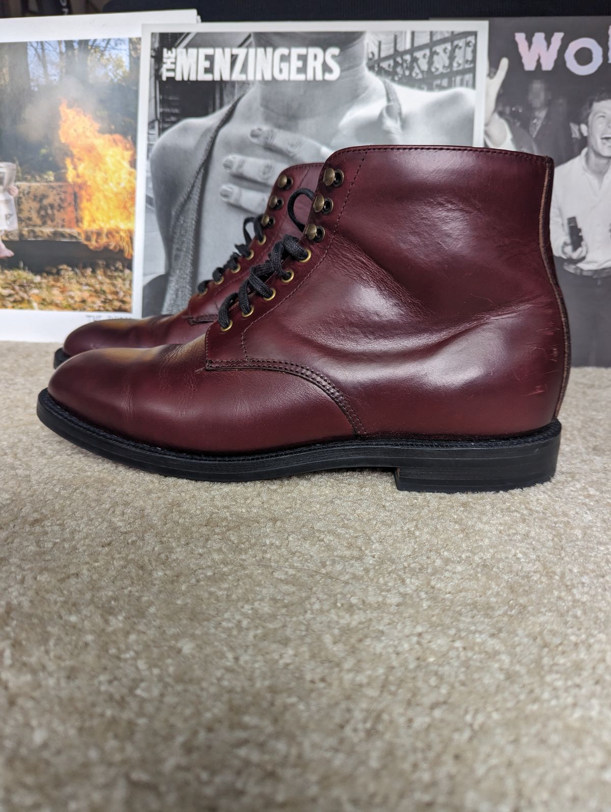 Photo by unlegends on January 2, 2023 of the Grant Stone Edward Boot in Horween Color 8 Chromexcel.