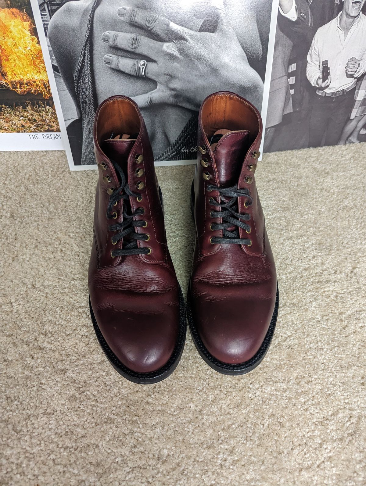 Photo by unlegends on January 2, 2023 of the Grant Stone Edward Boot in Horween Color 8 Chromexcel.