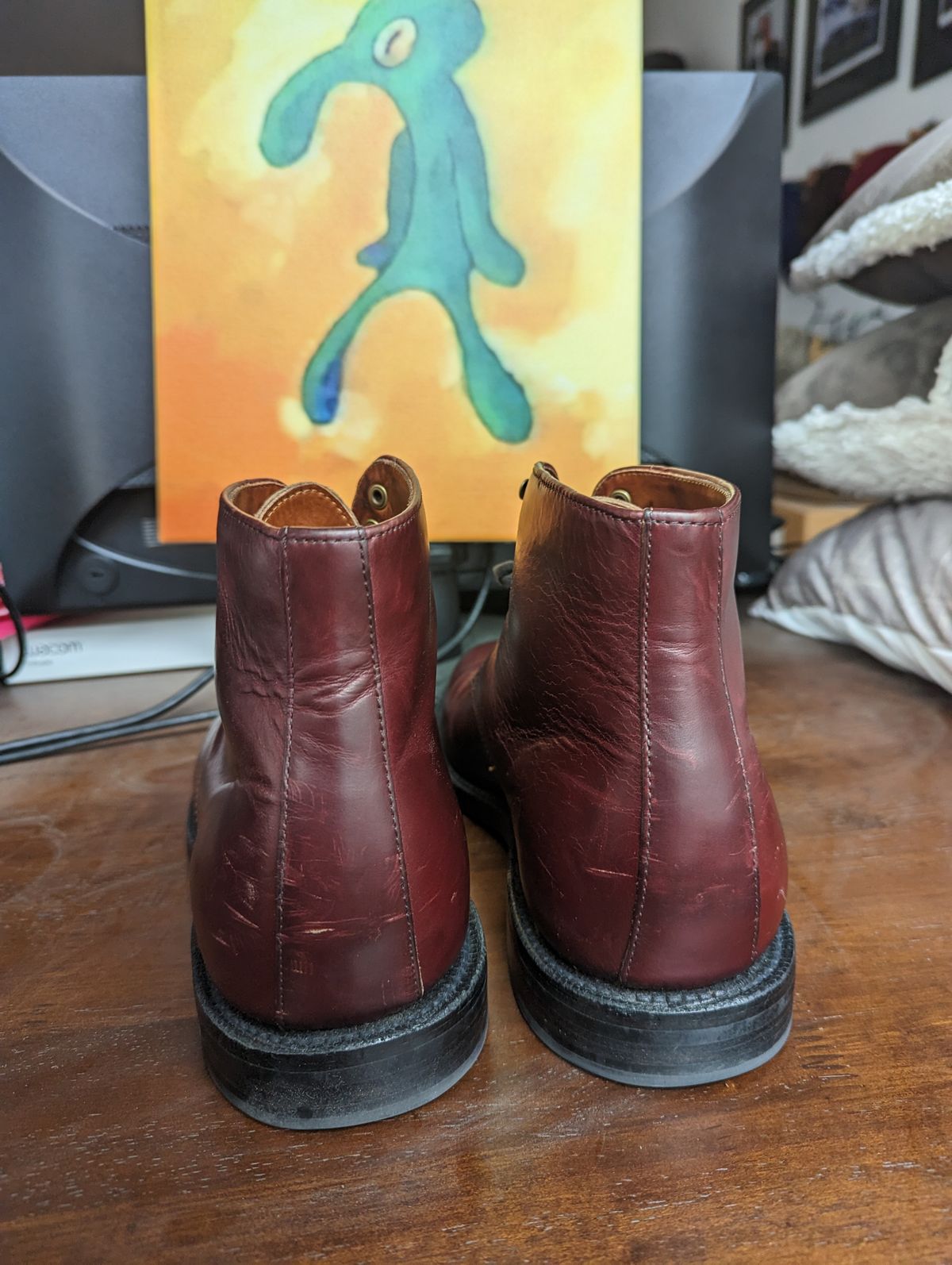 Photo by unlegends on February 1, 2023 of the Grant Stone Edward Boot in Horween Color 8 Chromexcel.