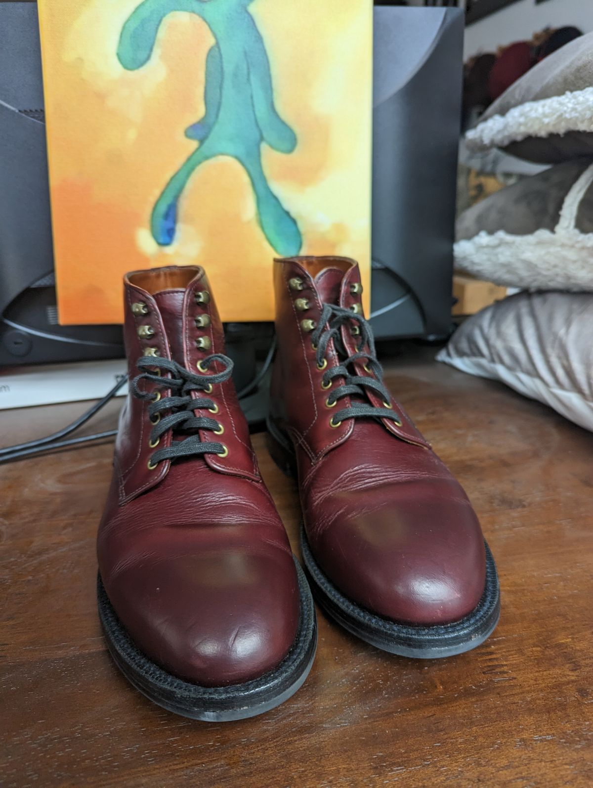 Photo by unlegends on February 1, 2023 of the Grant Stone Edward Boot in Horween Color 8 Chromexcel.