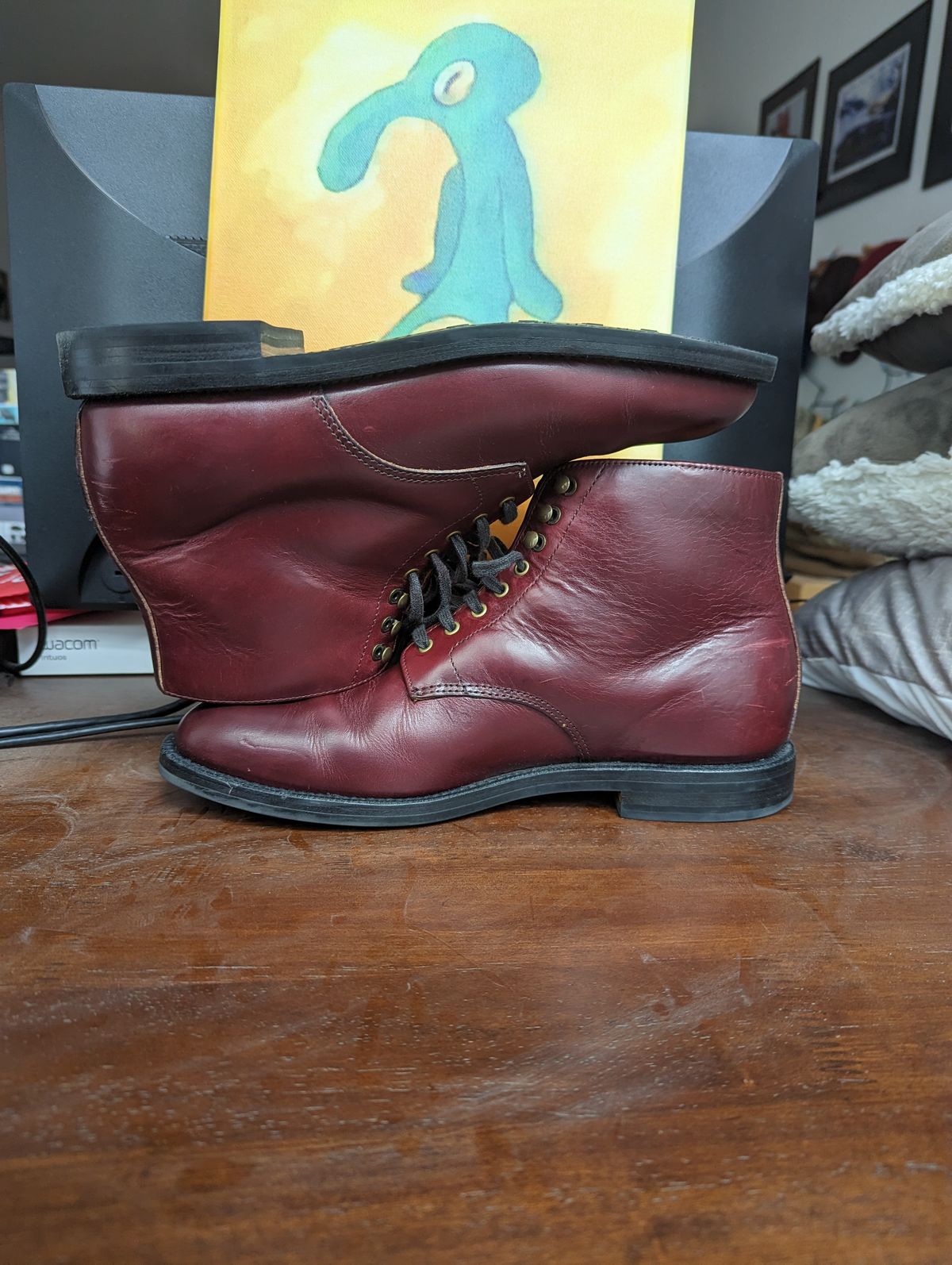 Photo by unlegends on February 1, 2023 of the Grant Stone Edward Boot in Horween Color 8 Chromexcel.