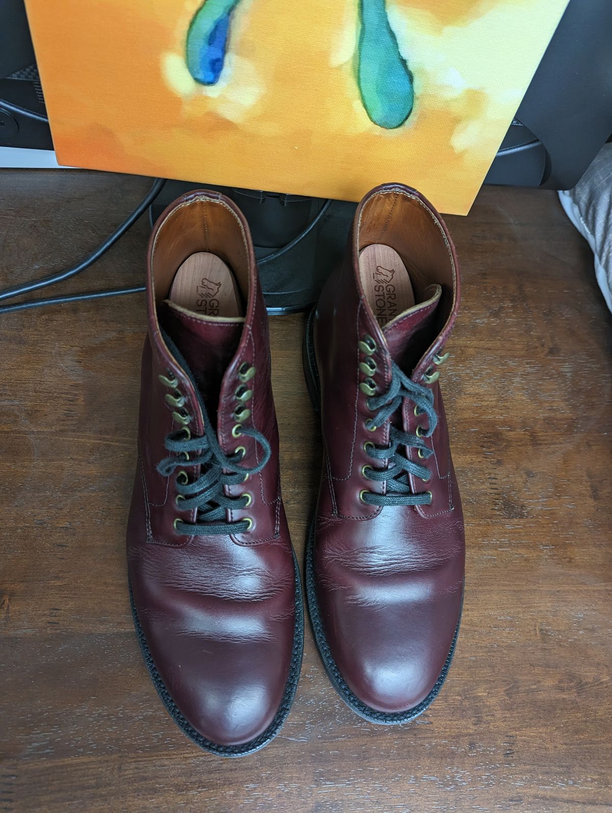 Photo by unlegends on February 1, 2023 of the Grant Stone Edward Boot in Horween Color 8 Chromexcel.