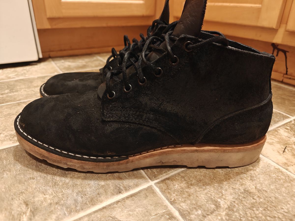 Photo by pancake_32 on November 4, 2025 of the Nicks Aldert Strider in Seidel MaxSupport Black Roughout.