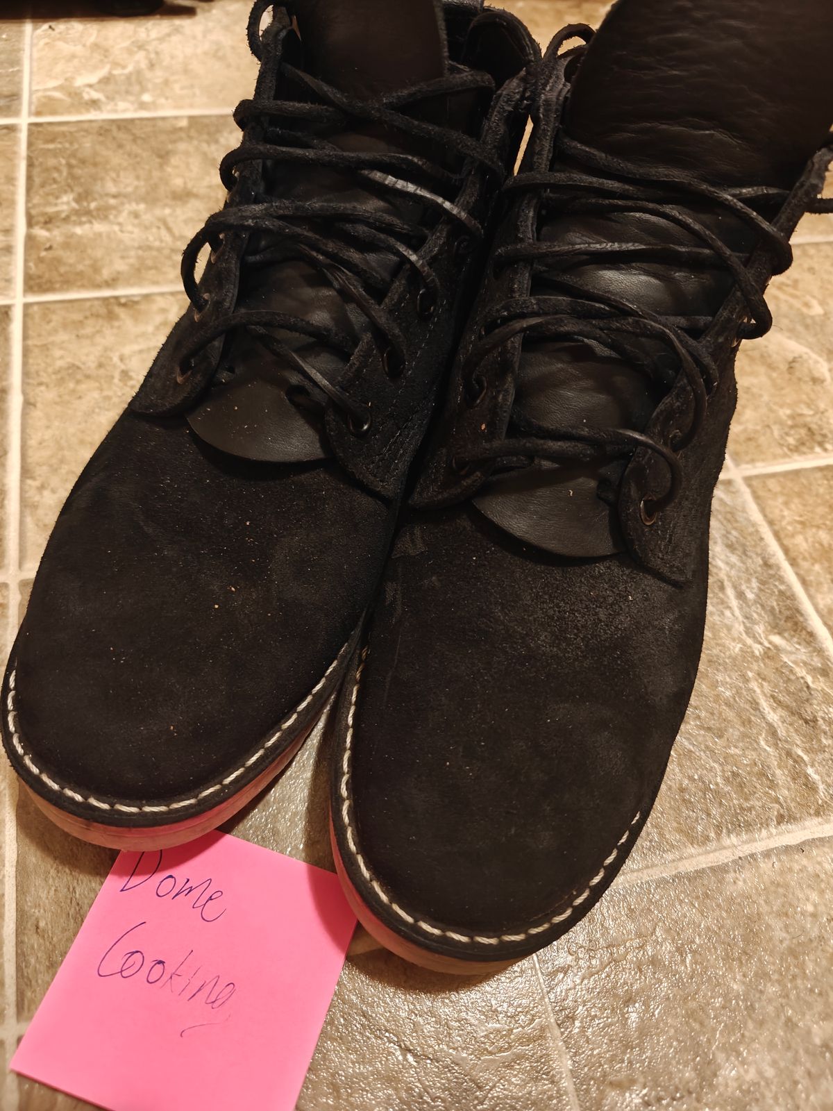 Photo by pancake_32 on November 4, 2025 of the Nicks Aldert Strider in Seidel MaxSupport Black Roughout.