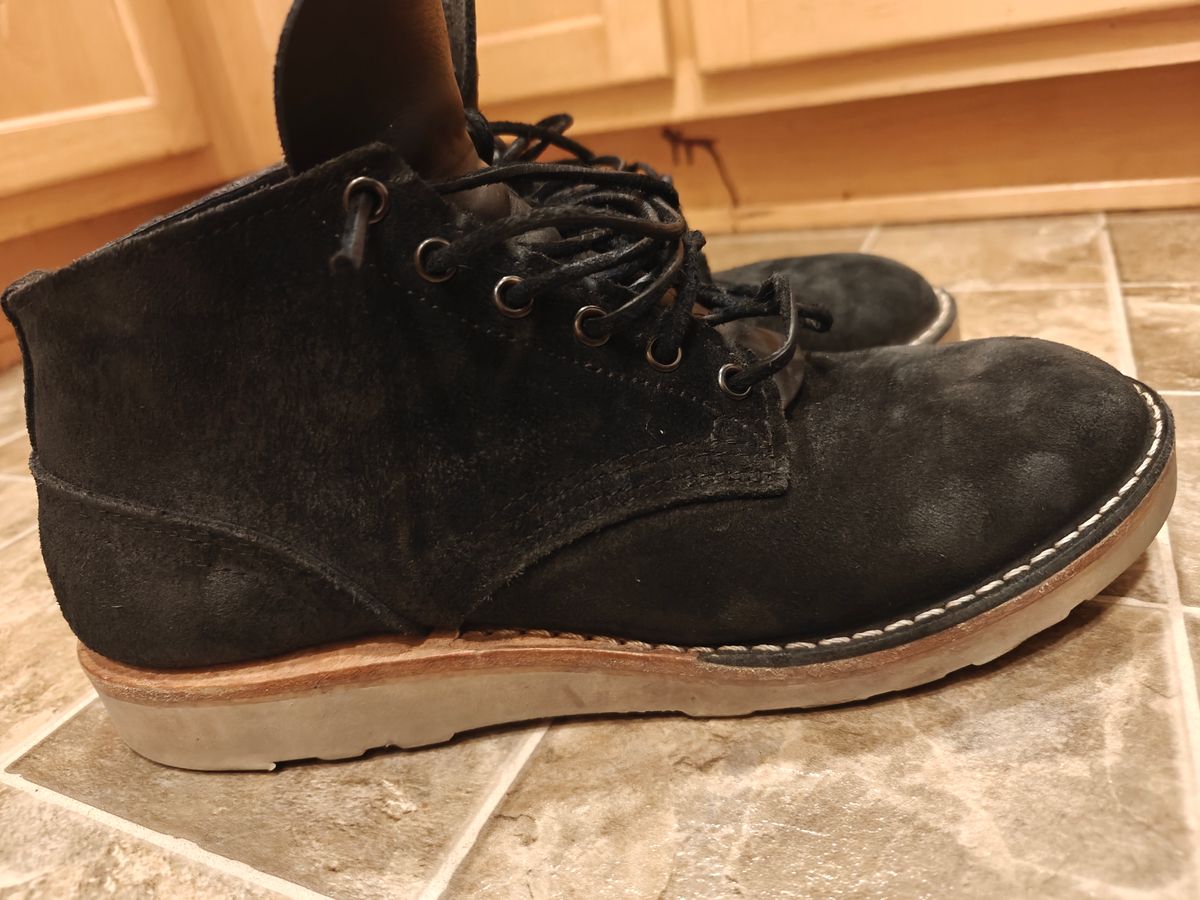 Photo by pancake_32 on December 6, 2025 of the Nicks Aldert Strider in Seidel MaxSupport Black Roughout.