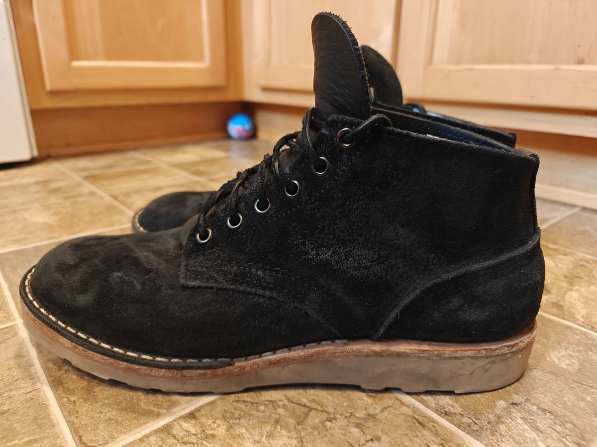 Photo by pancake_32 on January 4, 2026 of the Nicks Aldert Strider in Seidel MaxSupport Black Roughout.