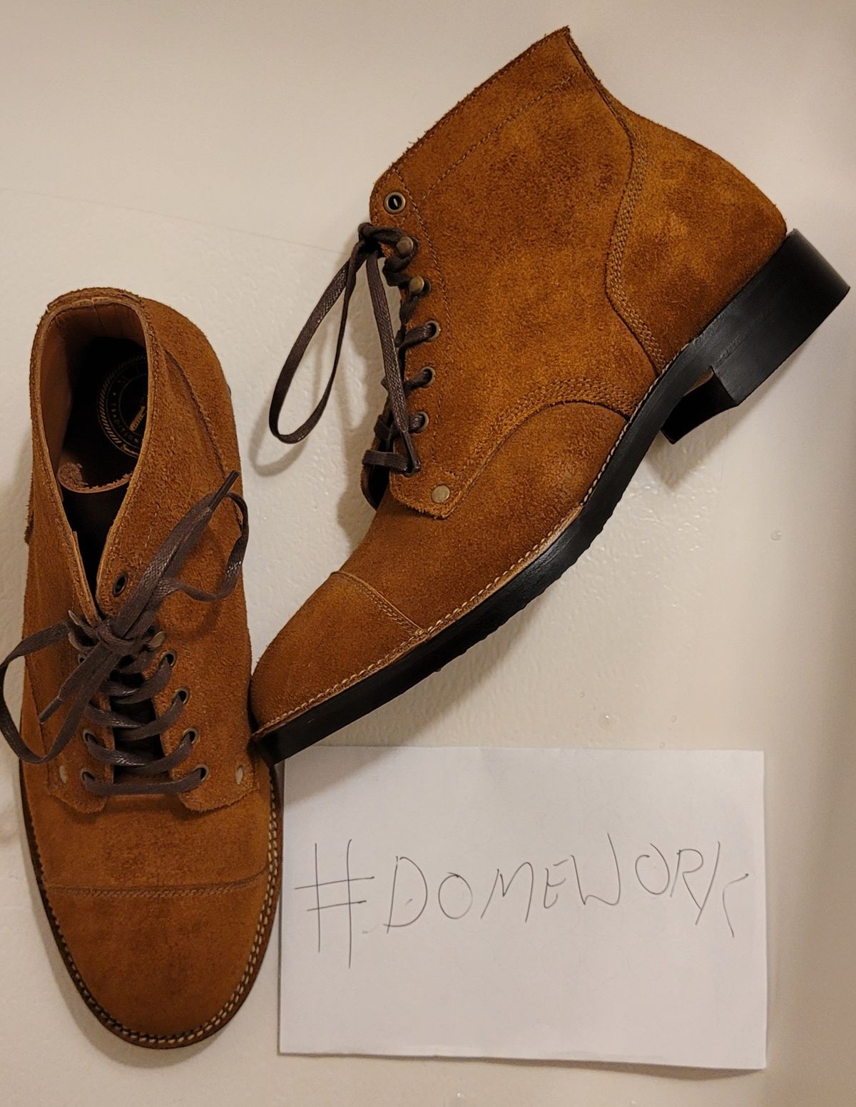 Photo by pancake_32 on October 1, 2022 of the Midas Service Boot in Indonesian Tan Roughout.