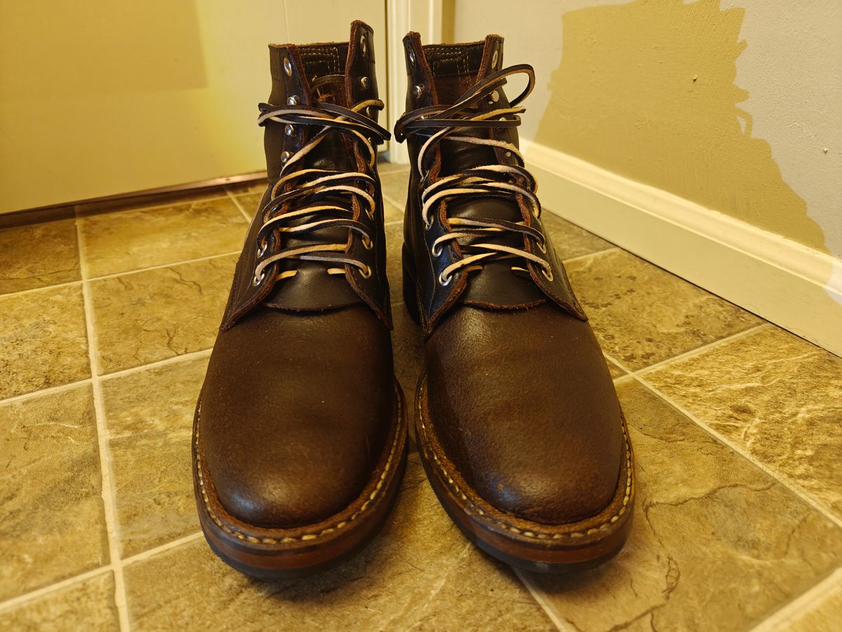Photo by pancake_32 on October 1, 2025 of the White's MP-M1 in Seidel Brown Dress & Horween Cinnamon Waxed Flesh.