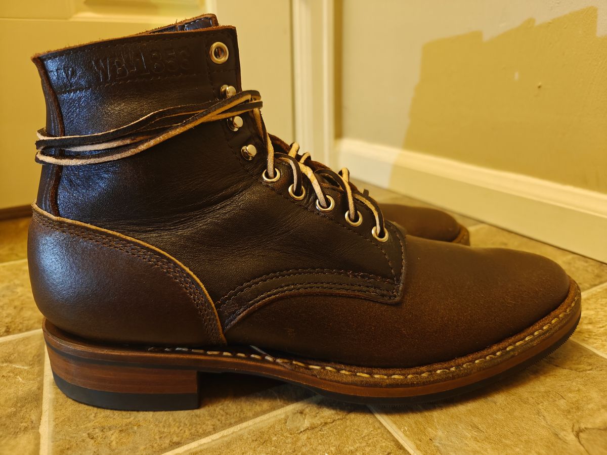 Photo by pancake_32 on October 1, 2025 of the White's MP-M1 in Seidel Brown Dress & Horween Cinnamon Waxed Flesh.