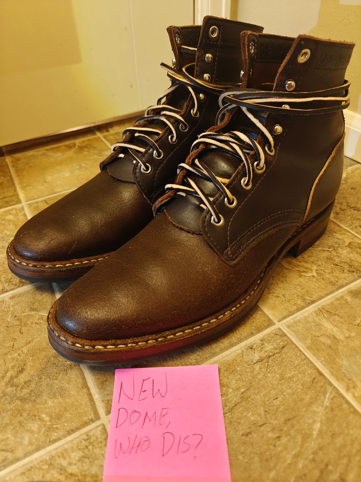 Photo by pancake_32 on October 1, 2025 of the White's MP-M1 in Seidel Brown Dress & Horween Cinnamon Waxed Flesh.