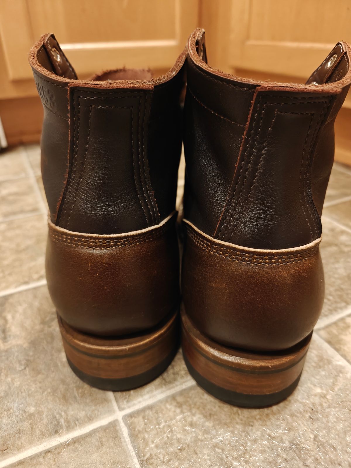 Photo by pancake_32 on November 5, 2025 of the White's MP-M1 in Seidel Brown Dress & Horween Cinnamon Waxed Flesh.