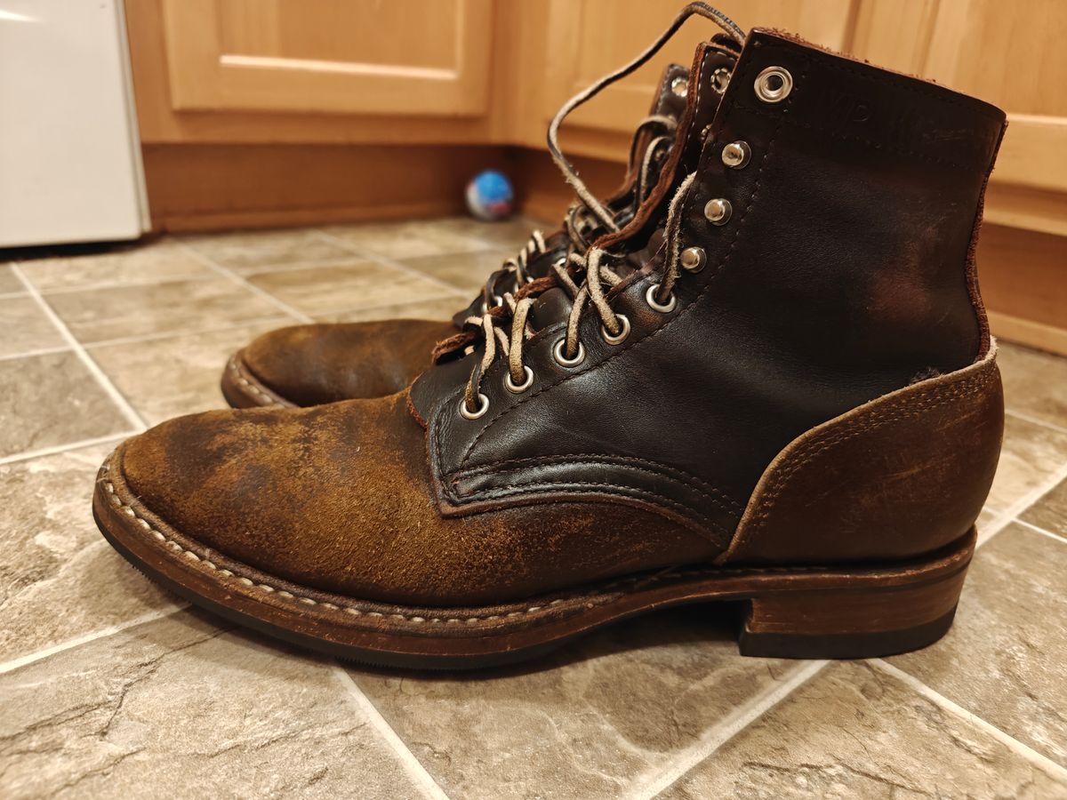 Photo by pancake_32 on February 6, 2026 of the White's MP-M1 in Seidel Brown Dress & Horween Cinnamon Waxed Flesh.