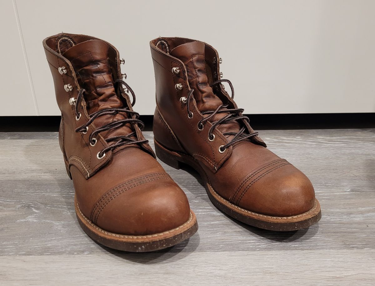 Photo by quantum_quetzal on October 25, 2022 of the Red Wing Iron Ranger in S.B. Foot Amber Harness.