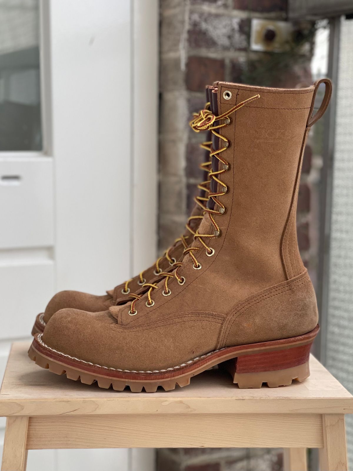 Photo by hetpaul on February 5, 2023 of the Nicks BuilderPro in Seidel 1964 Tan Roughout.