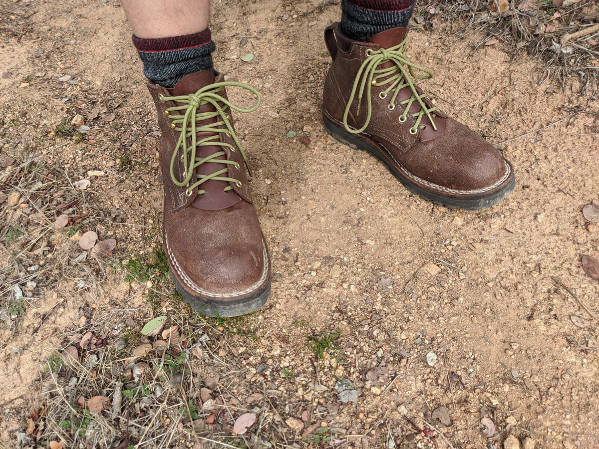 Photo by Coop on November 12, 2023 of the Nicks Ridgeline Hiking Boot in Seidel 1964 Brown Roughout.