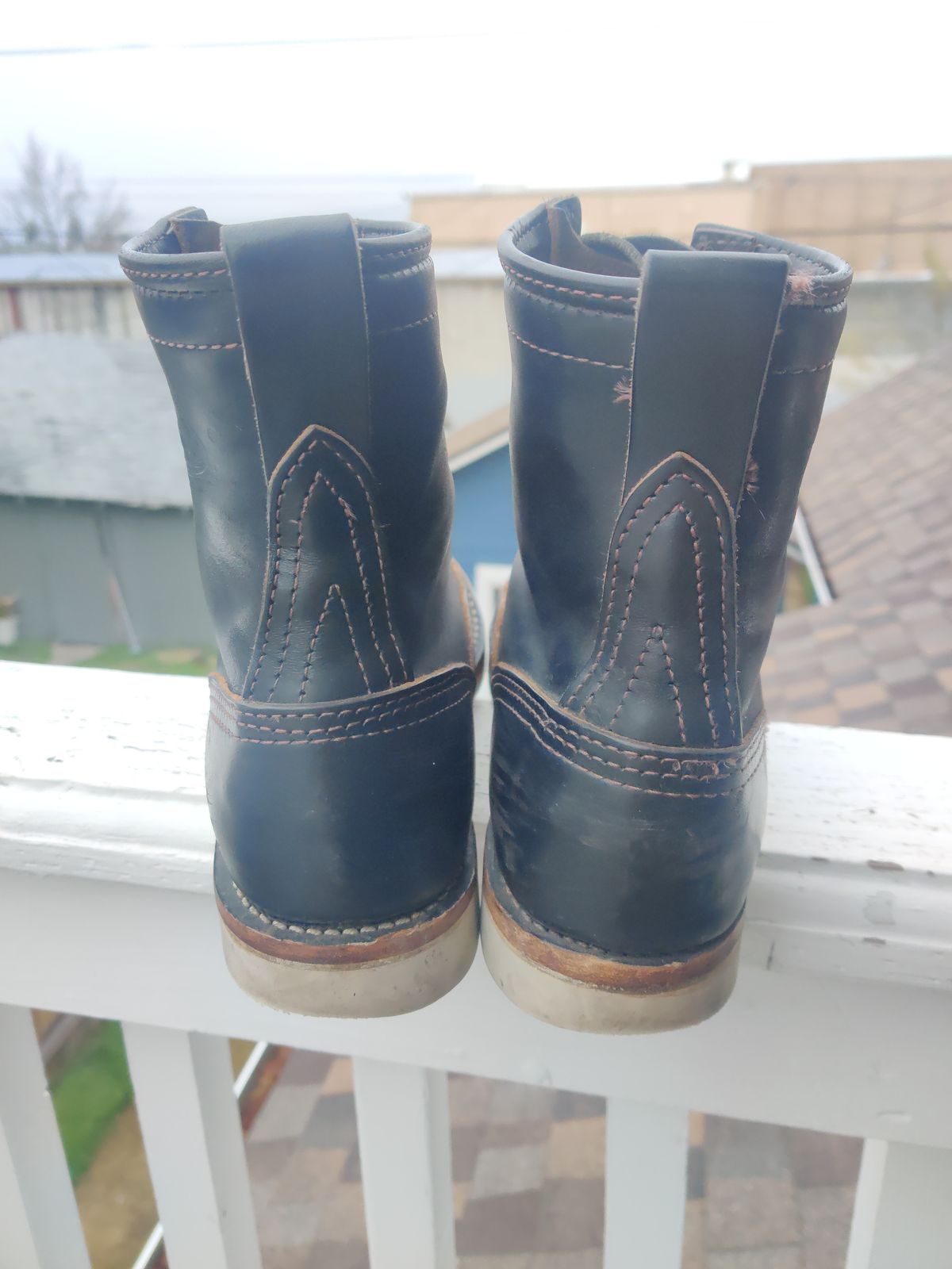 Photo by Coop on March 5, 2024 of the Wesco Jobmaster in Horween Black Chromexcel Horsehide.