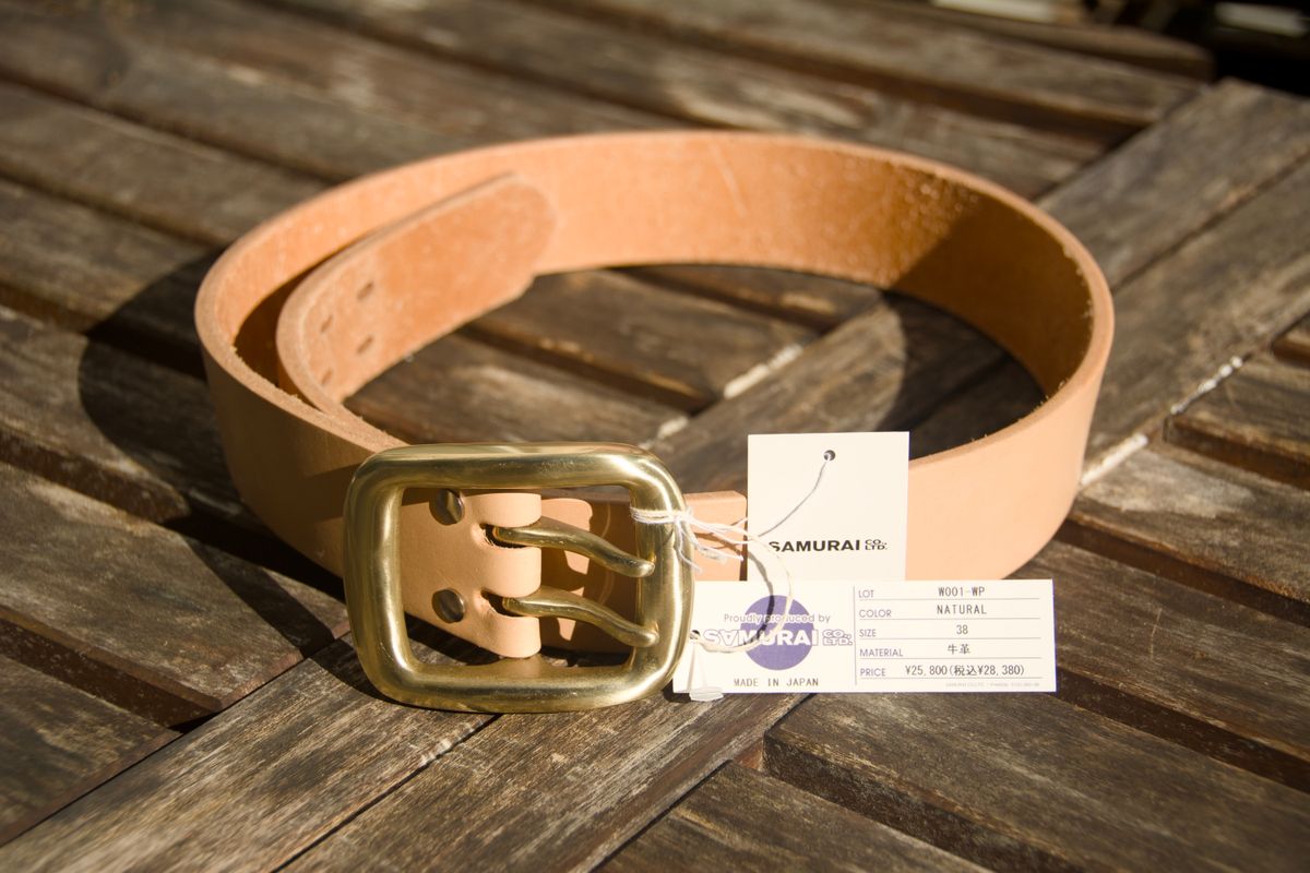 Photo by mwanni on October 4, 2025 of the Samurai Jeans W001-WP in US Steerhide (Natural).